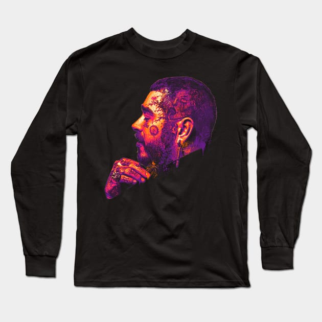 Post Malone Long Sleeve T-Shirt by lazartemarjun